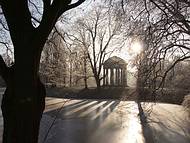 Georgengarten: Leibniztempel im Winter, Fotograf: Margret Brackhan © Herrenhäuser Gärten
